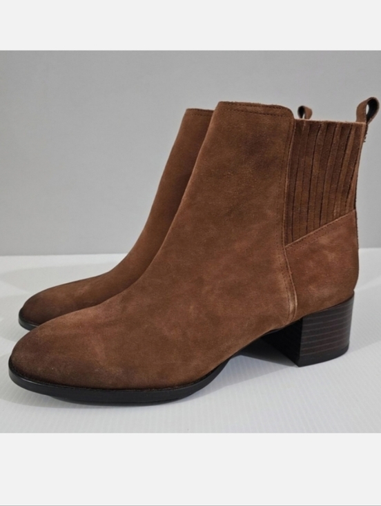 Sam Edelman Shoes - Sam Edelman Kaiti Chelsea Ankle Boot Womens 7 Brown Suede Block Heel Western NEW